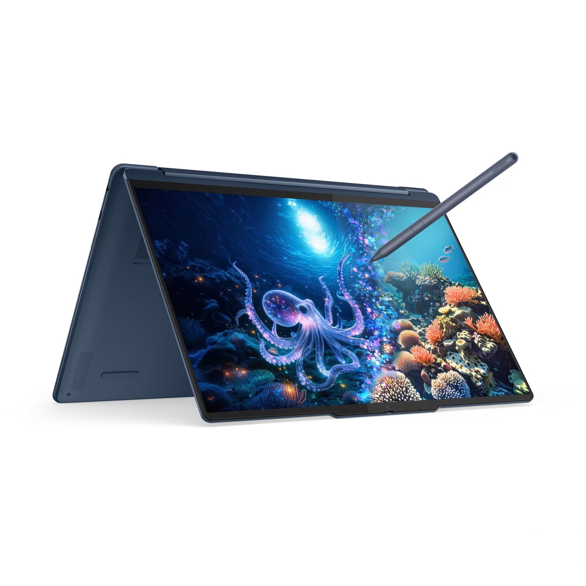 Lenovo Yoga 9i 2-in-1 Aura Edition Laptop with Intel Core Ultra 7 258V Processor,14” 2.8K 1,100 nits(HDR) OLED, Touchscreen Display, 32GB LPDDR5X-8533MT/s Memory, 1TB SSD, Wi-Fi 7, Pen, and Win 11 Home