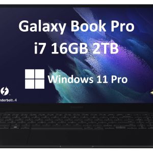 SAMSUNG Galaxy Book Pro 15.6''FHD AMOLED (Intel Core i7-1165G7,16GB RAM, 2TB PCIe SSD) Home & Business Laptop,Backlit Keyboard,Fingerprint Reader,Wi-Fi 6E,Webcam,OLED,IST HDMI,Win 11 Pro, Mystic Blue