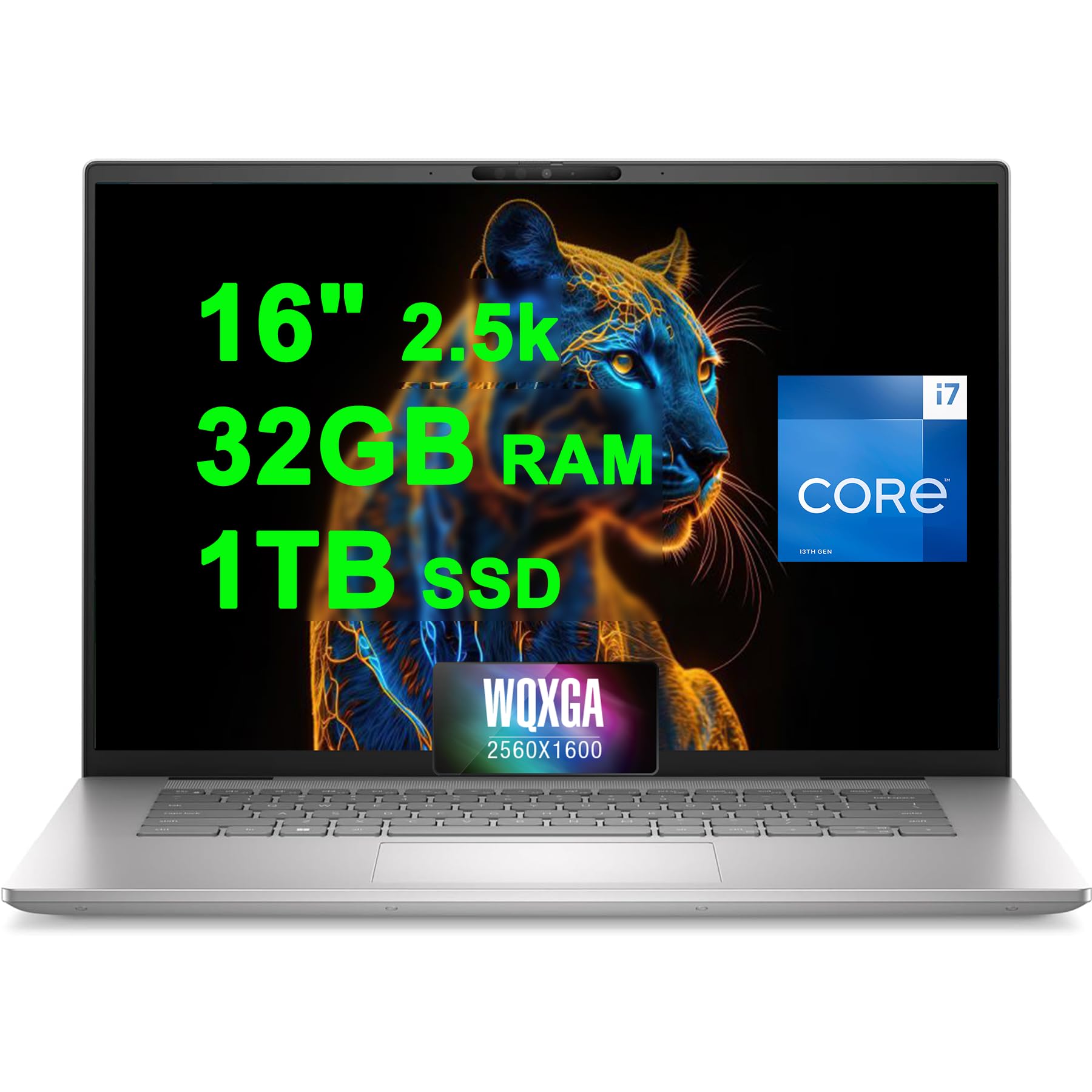 DELL Inspiron 16 Plus 7630 Business Laptop 16" 2.5k Comfortview Plus Intel 14-core i7-13700H 32GB DDR5 1TB SSD Backlit Fingerprint Thunderbolt FHD IR Webcam Long-Lasting Battery Win11 Silver