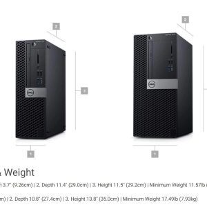 Dell OptiPlex 7070 Desktop Computer - Intel Core i7-9700 - 16GB RAM - 256GB SSD - Small Form Factor