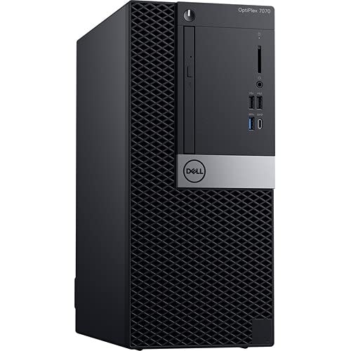 Dell Optiplex 7070 MT/SFF/Micro PC | Core i7-9700 - 512GB SSD Hard Drive - 16GB RAM | 8 cores @ 4.7 GHz - 2GB GDDR5 Win 10 Pro Black