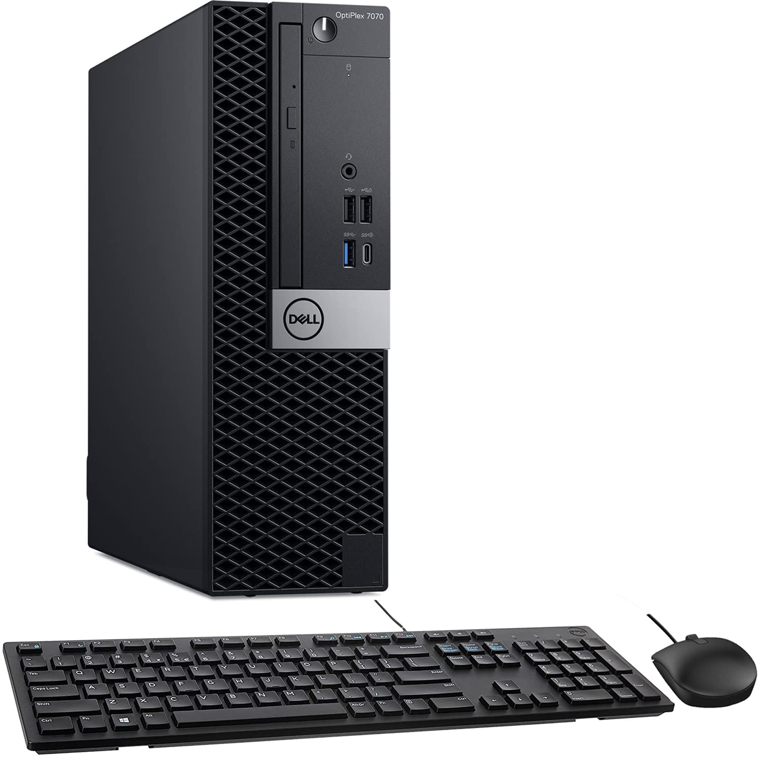 Dell OptiPlex 7070 SFF Home & Business Mini Desktop (Intel i7-9700 8-Core 3.00GHz, 32GB RAM, 512GB PCIe SSD, Intel UHD 630, DVD-RW, RJ-45, 4 USB 3.2, 2 DP, Black, Win10P)