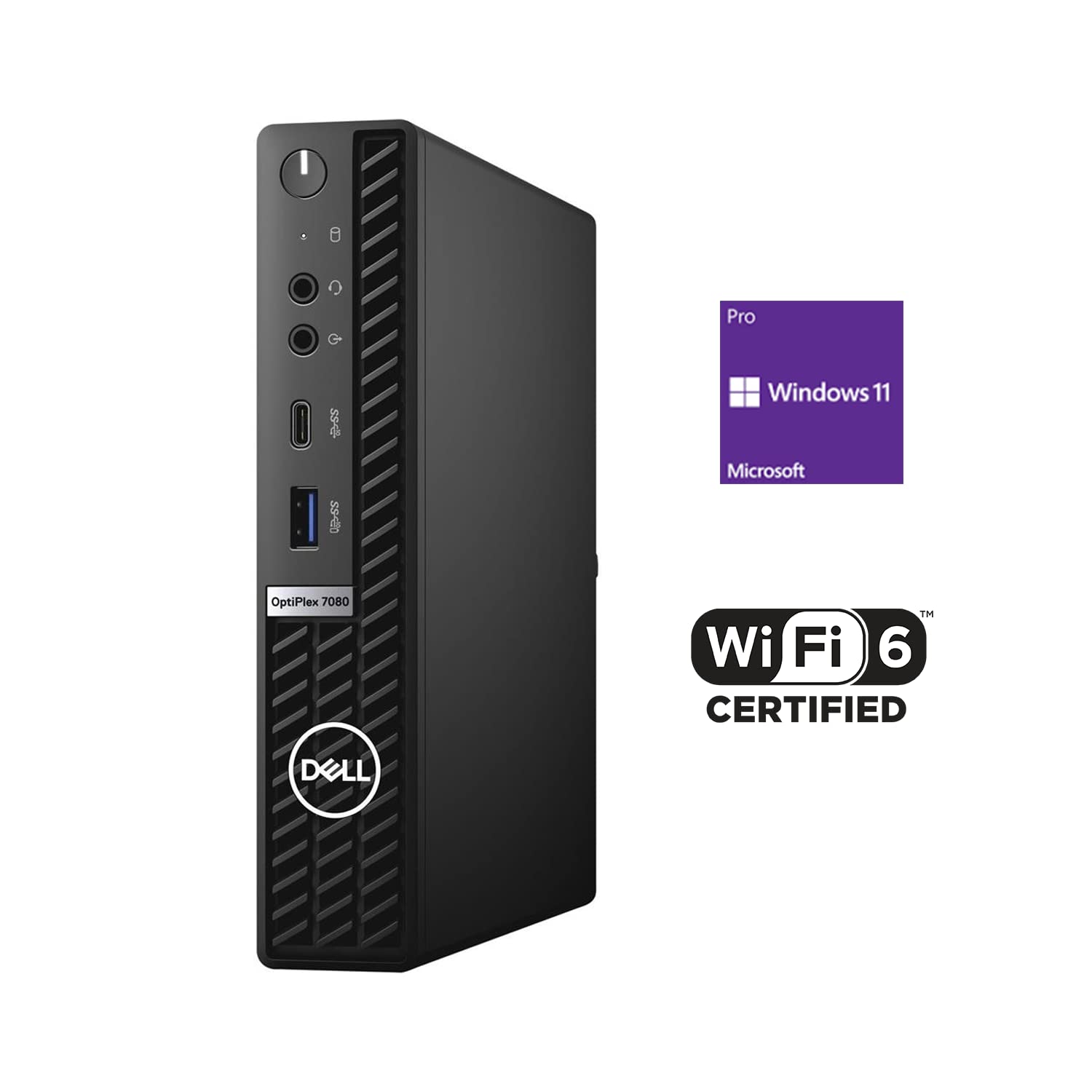 Dell OptiPlex 7080 Micro Form Factor Mini Business Desktop, Intel Core i5-10500T Processor, 32GB RAM, 1TB PCIe SSD + 2TB HDD, RJ45, DisplayPort, Wi-Fi 6, Windows 11 Pro