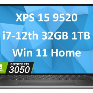 Dell XPS 15 9520 Business Laptop (15.6" FHD+ Anti-Glare, Intel 12th Gen 14-Core i7-12700H, 32GB DDR5 RAM, 1TB SSD, RTX 3050), Backlit, Fingerprint, Thunderbolt 4, Webcam, Win 11 Home