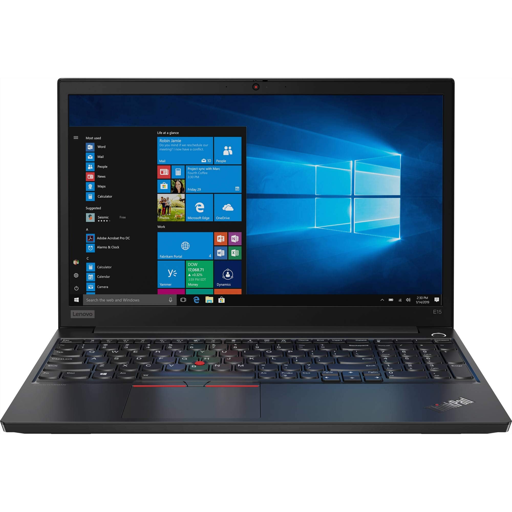 Lenovo ThinkPad E15 Home and Business Laptop (Intel i7-10510U 4-Core, 32GB RAM, 2TB PCIe SSD, Intel UHD Graphics, 15.6" Full HD (1920x1080), Fingerprint, WiFi, Bluetooth, Win 10 Pro