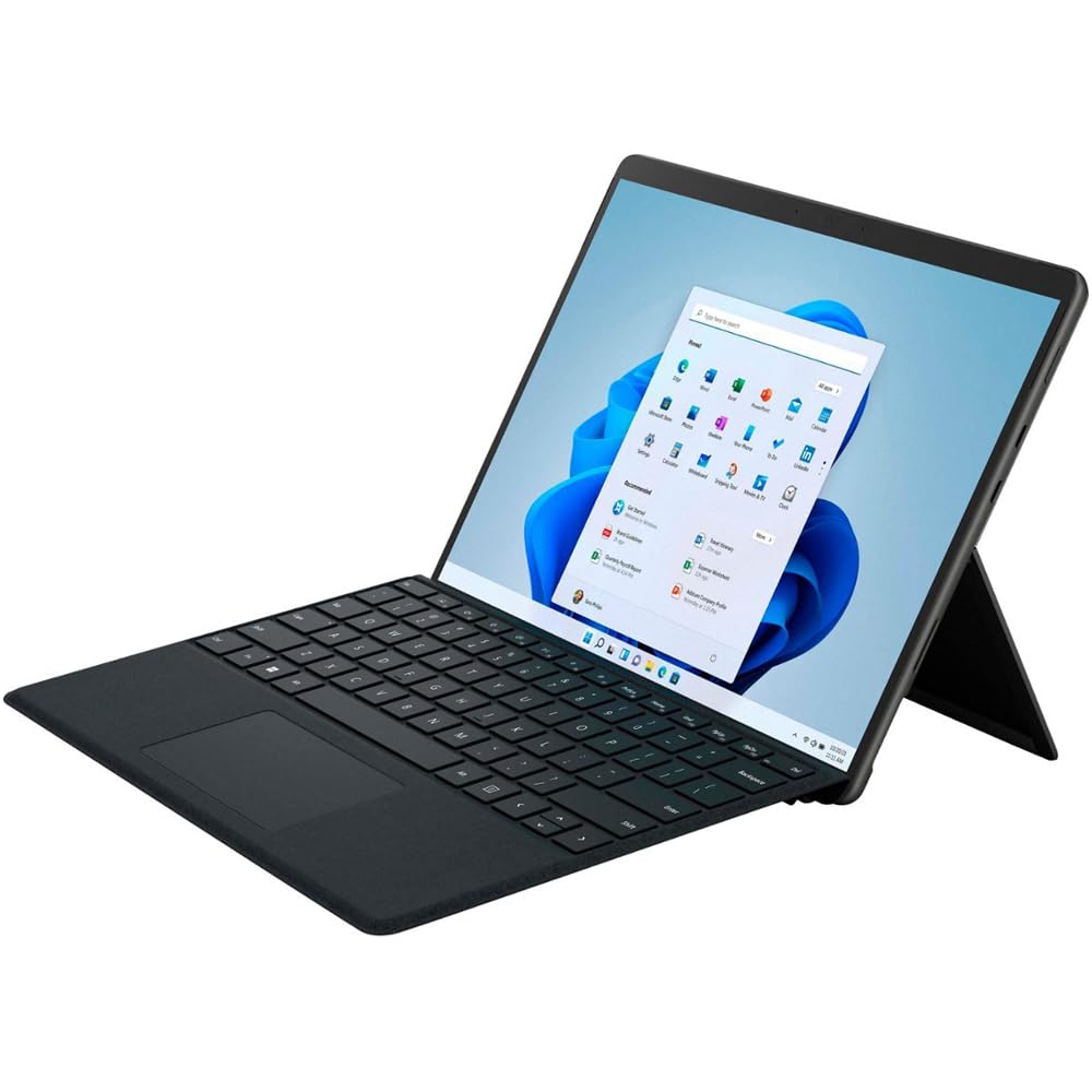 Microsoft Surface Pro 8 13" Touchscreen - Intel Evo 11th Gen Core i5-8GB RAM - 256GB SSD - Windows 11 Home - Graphite (IUS-00001) Bundle with Black Keyboard